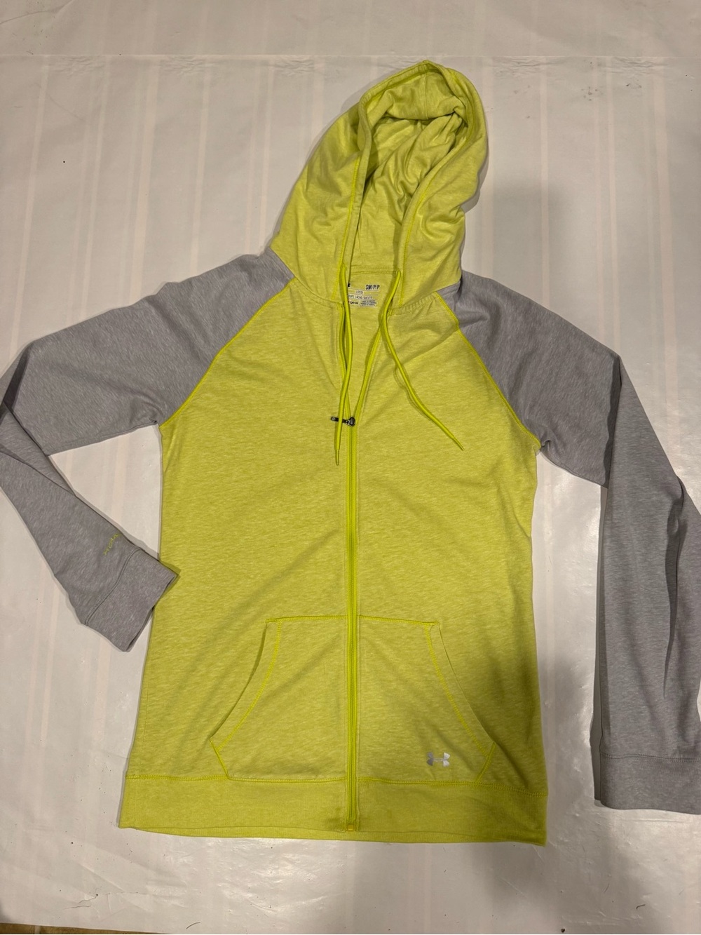 Women's Under Armour Zip-up Hoodie - Yellow/Blue - Small
